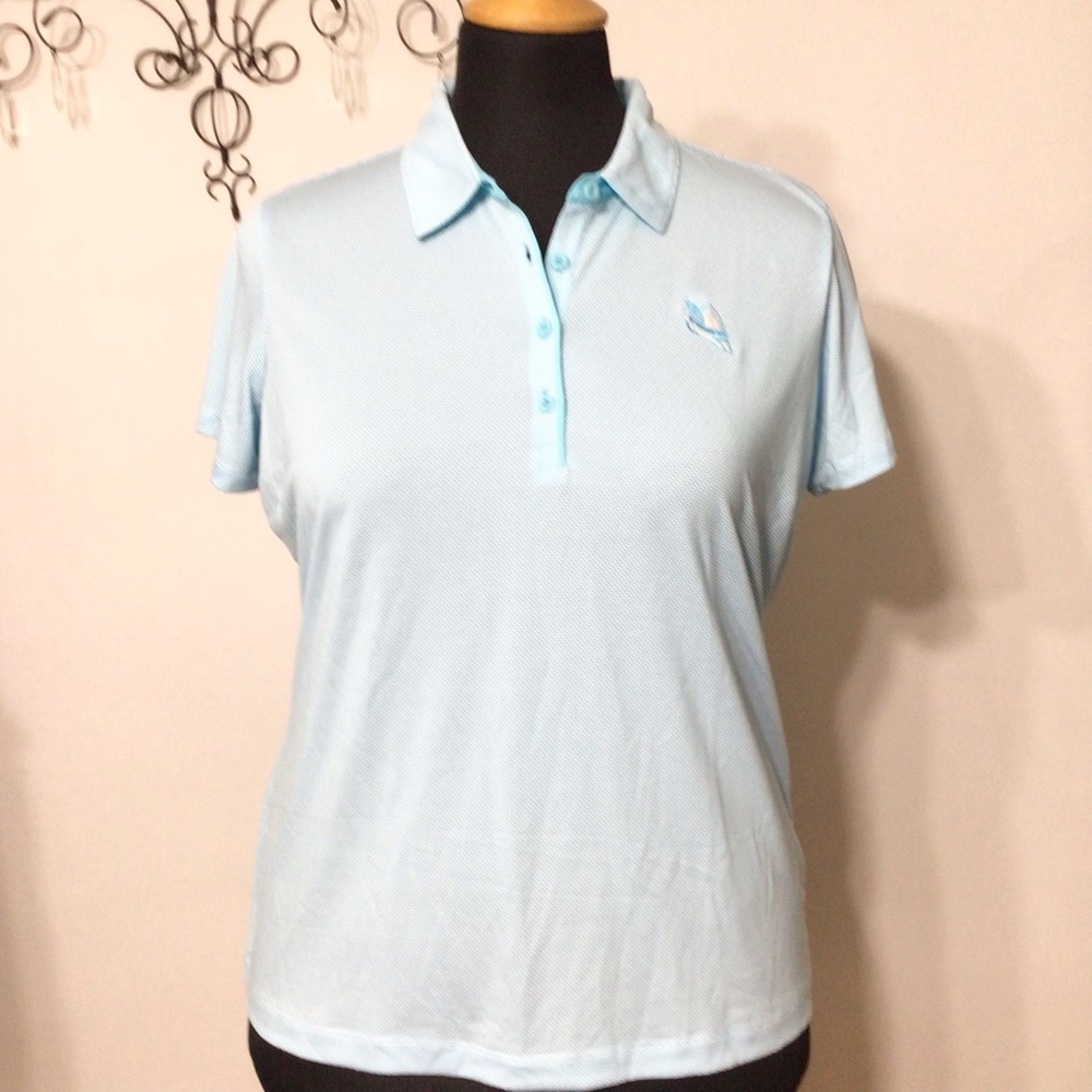 EP Pro Fiji Blue Short Sleeve Golf Polo